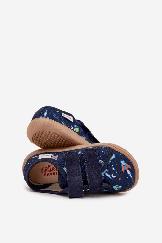 Slippers Barefoot jongens Kosmos Milami donkerblauIn Saphira
