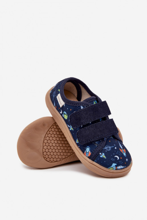 Slippers Barefoot jongens Kosmos Milami donkerblauIn Saphira