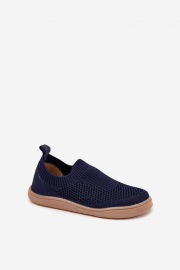 Donkerblauwe instap "Barefoot" slippers voor kinderen Milami Tai Tuririselle