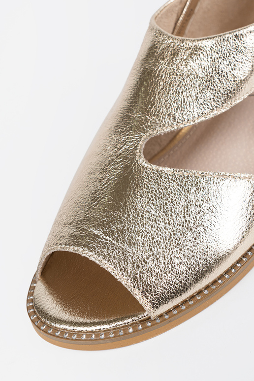 gouden kleur sandalen dames z Inycięciami