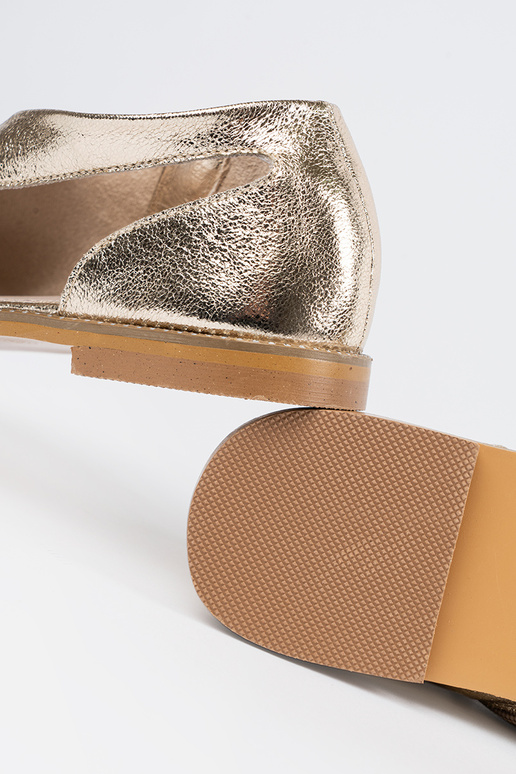 gouden kleur sandalen dames z Inycięciami