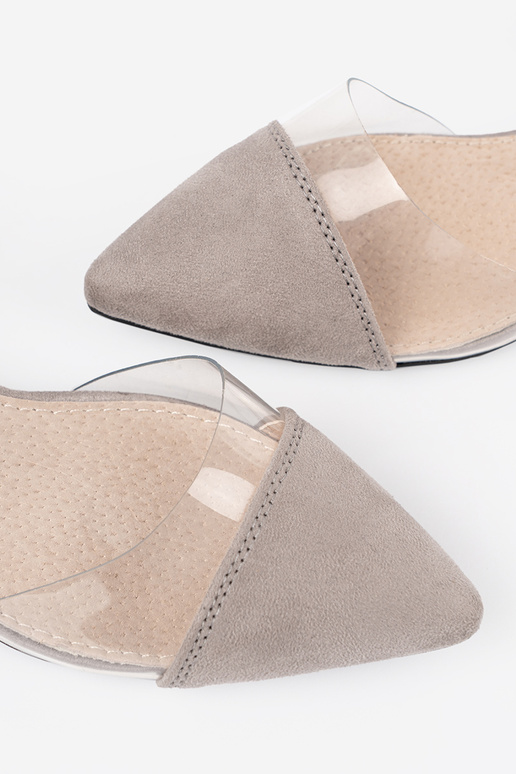 grijs sandalen z przeźroczystymi InstaInkami