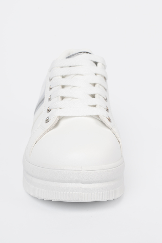 Initte kleur Sneakers z metalenm zilverm akcentem