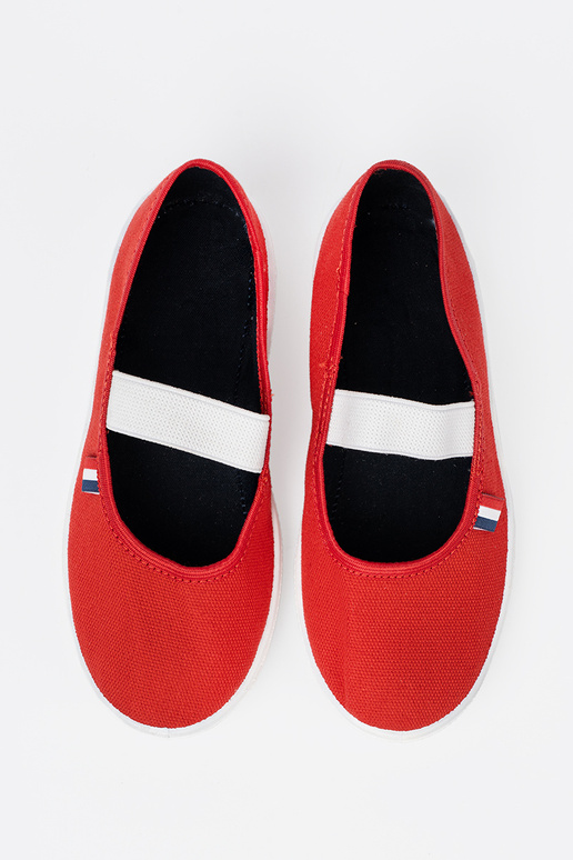 Eenvoudig Rood schoenen z flexibelm paskiem