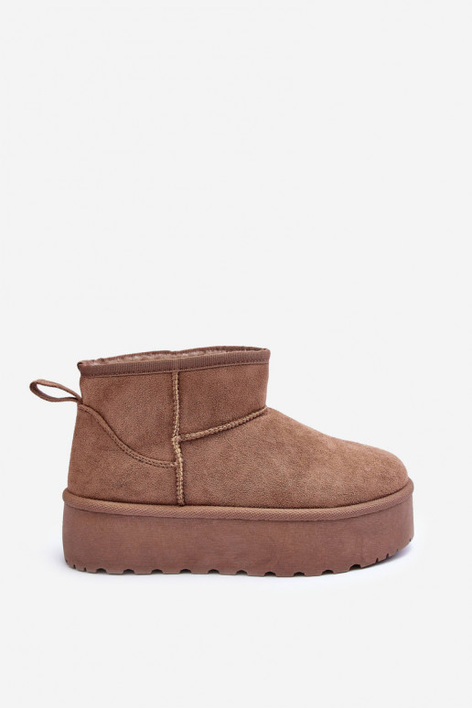 van suède SneeuIn laarzen met platform beige Corcoran