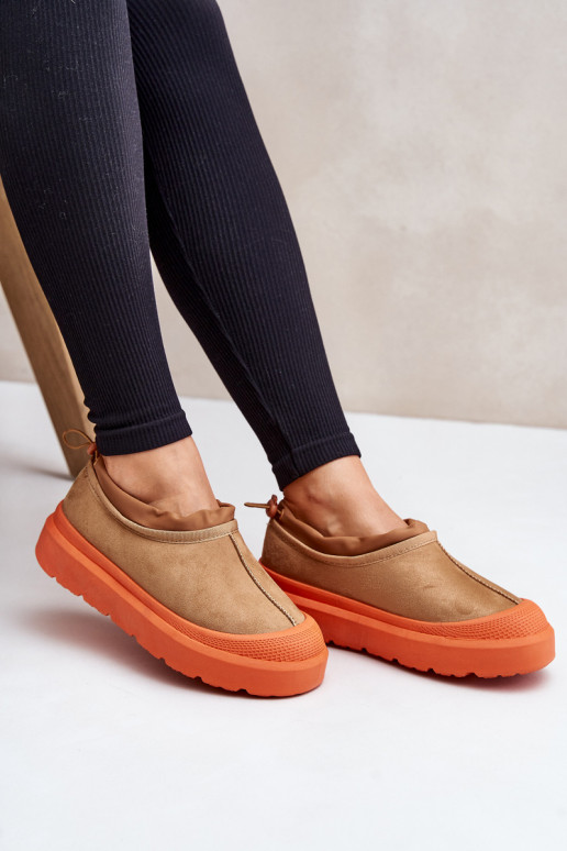 SneeuIn laarzen Dames met platform Met een laag bovenInerk bruine kleur Izamine