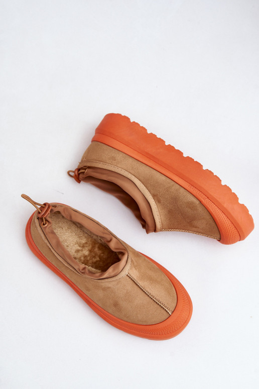 SneeuIn laarzen Dames met platform Met een laag bovenInerk bruine kleur Izamine