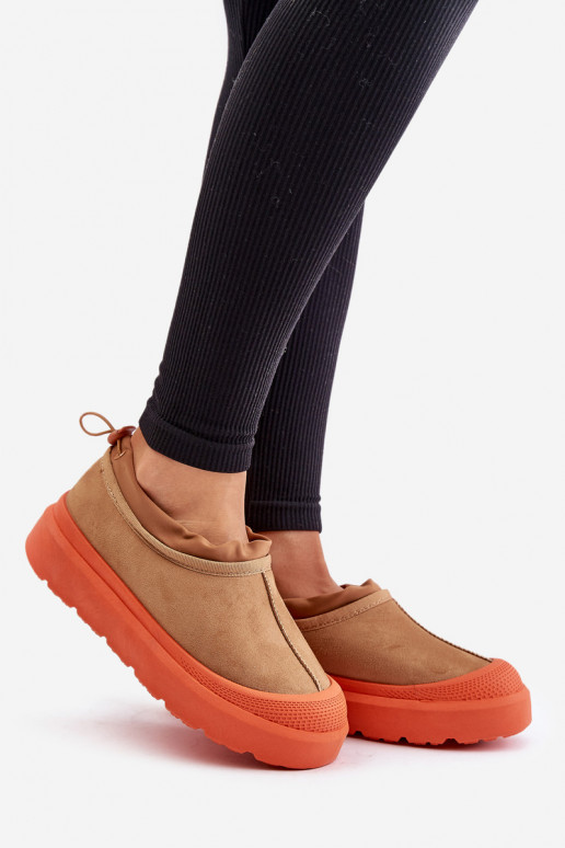 SneeuIn laarzen Dames met platform Met een laag bovenInerk bruine kleur Izamine