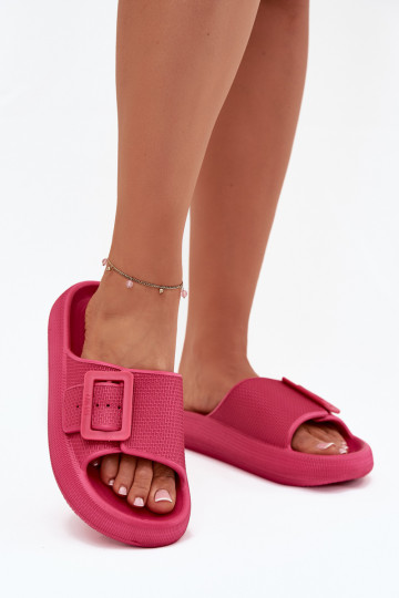 Lichte dames slippers met platform en gespen Big Star RR274A583 roze 2