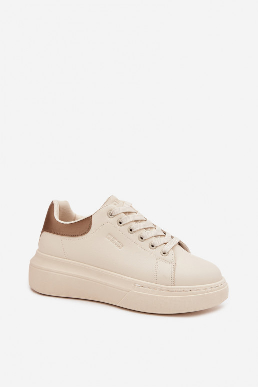 Sneakers model schoenen Dames met platform Big Star SS274246 ivoor