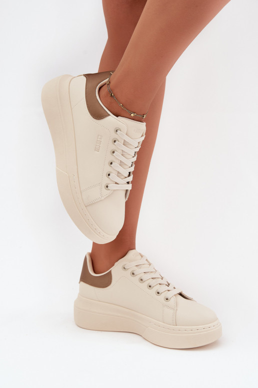 Sneakers model schoenen Dames met platform Big Star SS274246 ivoor