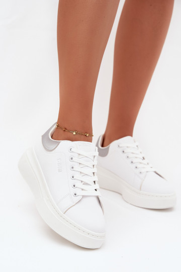 Dames sportschoenen met platform Big Star SS274245 wit-zilverkleurig 2