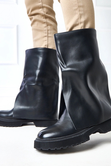 Zwarte enkellaarsjes met... 2