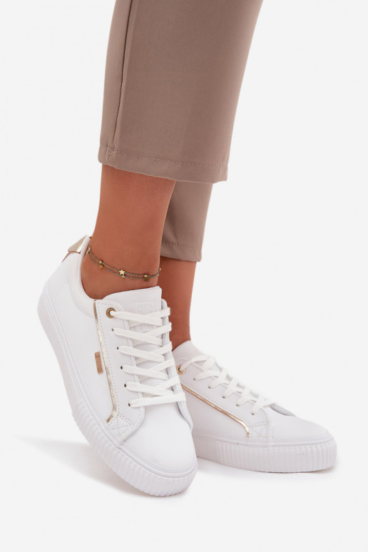 Dames Sneakers model schoenen van ecoleer Big Star SS274026 INit-gouden kleur