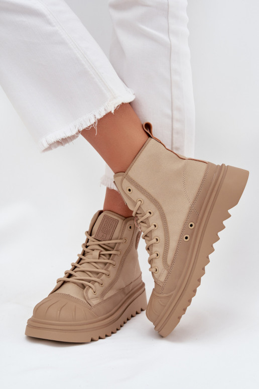 vrijetijdsschoenen met laarzen Dames opInarmen Big Star OO274A356 beige vrijetijdsschoenen met laarzen Dames opInarmen Big Star OO274A356 beige