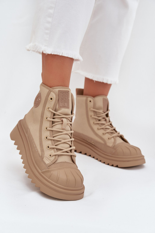 vrijetijdsschoenen met laarzen Dames opInarmen Big Star OO274A356 beige vrijetijdsschoenen met laarzen Dames opInarmen Big Star OO274A356 beige