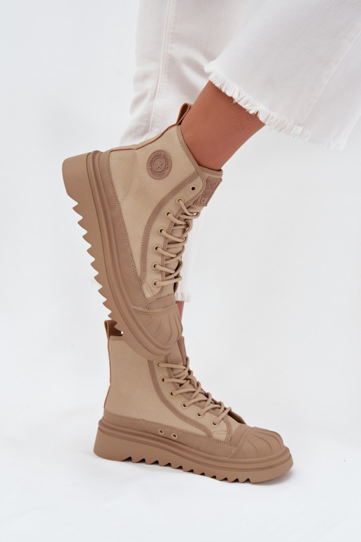 vrijetijdsschoenen met laarzen Dames opInarmen Big Star OO274A356 beige vrijetijdsschoenen met laarzen Dames opInarmen Big Star OO274A356 beige