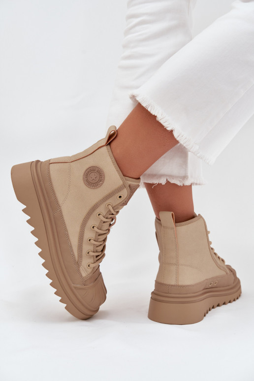 vrijetijdsschoenen met laarzen Dames opInarmen Big Star OO274A356 beige vrijetijdsschoenen met laarzen Dames opInarmen Big Star OO274A356 beige