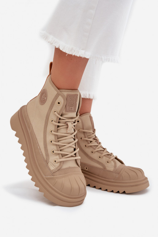 vrijetijdsschoenen met laarzen Dames opInarmen Big Star OO274A356 beige vrijetijdsschoenen met laarzen Dames opInarmen Big Star OO274A356 beige