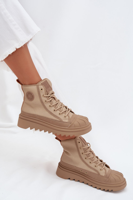 vrijetijdsschoenen met laarzen Dames opInarmen Big Star OO274A356 beige vrijetijdsschoenen met laarzen Dames opInarmen Big Star OO274A356 beige