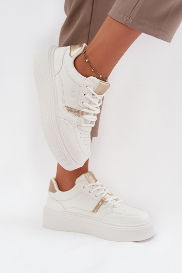 Dames witte sneakers stijl schoenen met platform Big Star SS274359