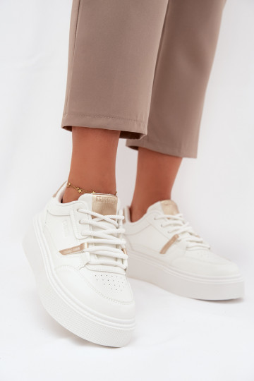 Dames witte sneakers stijl schoenen met platform Big Star SS274359 2