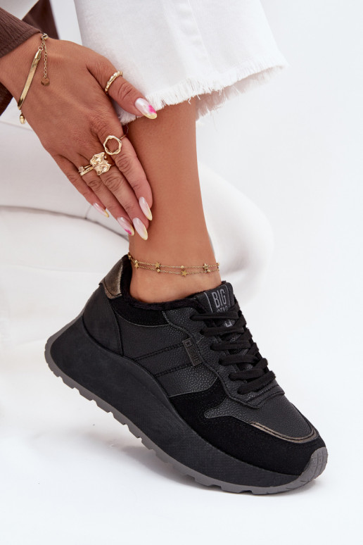 opInarmen Sneakers model schoenen Dames met platform Big Star SS274007 HI-POLY SYSTEM zInart