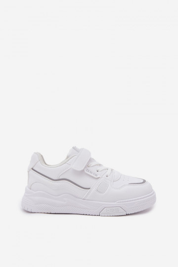 Kinderen witte sneakers stijl schoenen met klittenbandsluitingen Big Star SS374042 2