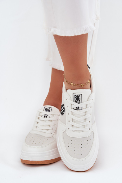 Sneakers model schoenen Dames met platform Big Star RR274572 HI-POLY SYSTEM Initte kleur