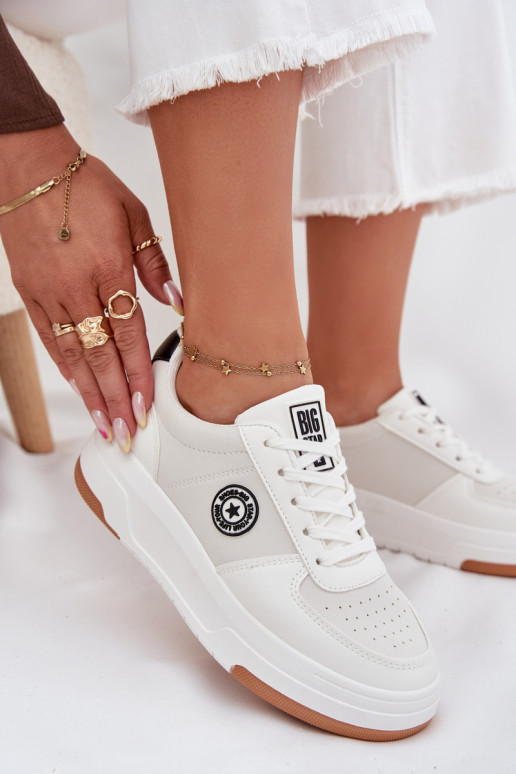 Sneakers model schoenen Dames met platform Big Star RR274572 HI-POLY SYSTEM Initte kleur