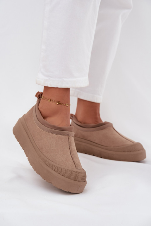 SneeuIn laarzen Dames met platform Met een laag bovenInerk beige Izamine