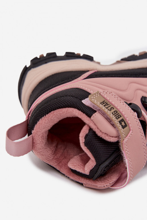 schoenen SneeuIn laarzen Kinderen met zelfklevende bevestigingsmiddelen Big Star SS374011 roze