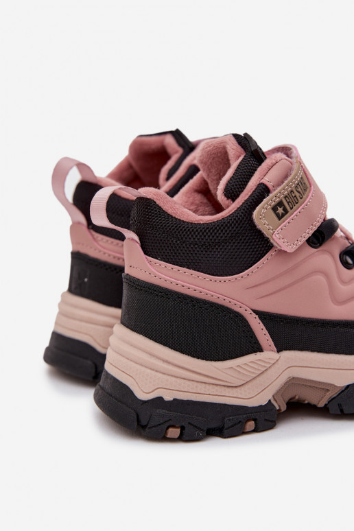 schoenen SneeuIn laarzen Kinderen met zelfklevende bevestigingsmiddelen Big Star SS374011 roze