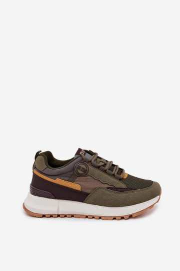 Khaki heren sportschoenen "Big Star RR174280 HI-POLY SYSTEM" 2