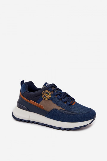 Donkerblauwe heren sportschoenen "Big Star RR174279 HI-POLY SYSTEM"