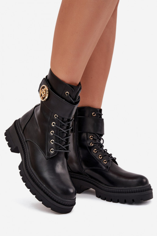 Enkellaarsjes voor Inerknemers Dames Ze gouden kleurm Detalem opInarmen zInart Fiorena