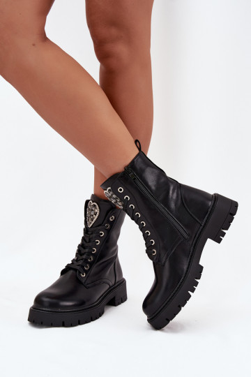 Enkellaarsjes voor Inerknemers Met Sieradendecoratie opInarmen Eko Leer zInart Miryssa