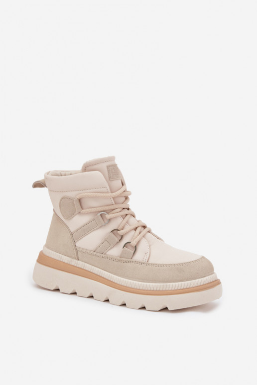 Dameslaarzen met platform ivoor Liorae Dameslaarzen met platform ivoor Liorae