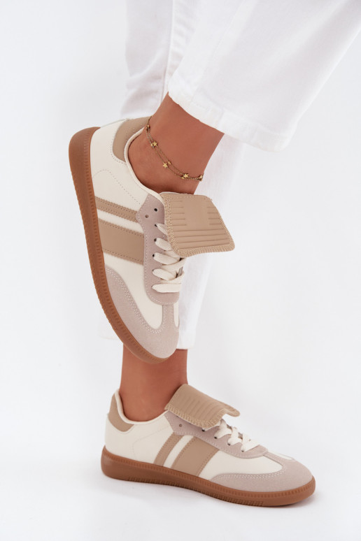 Laag Sneakers model schoenen DamesINyIniniętym Językiem beige Ardira