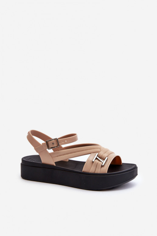 Geurig Dames sandalen met platform ZAXY LL285063 beige