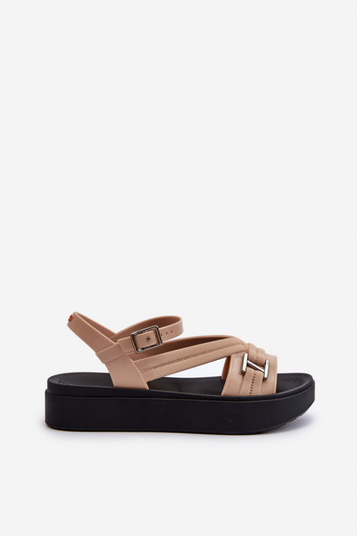 Geurig Dames sandalen met platform ZAXY LL285063 beige