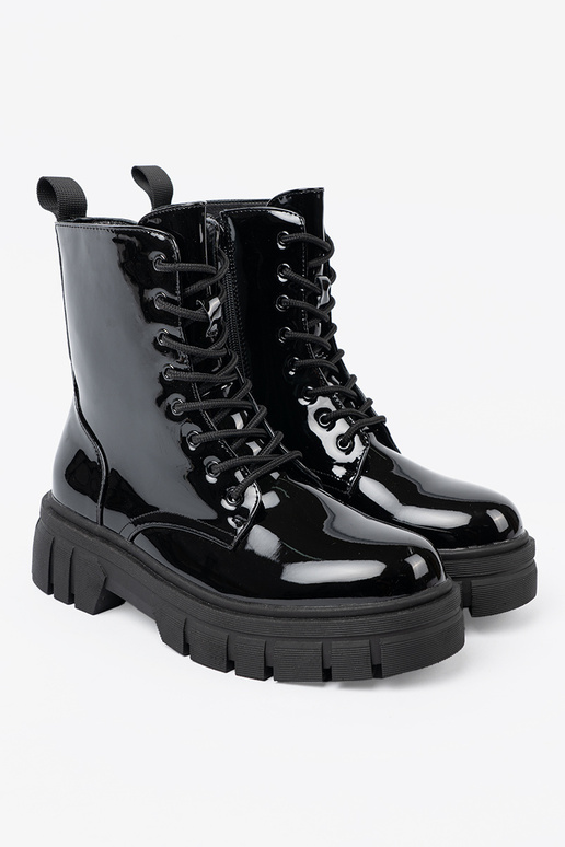 zInart gelakt schoenen na masyInnej podeszInie