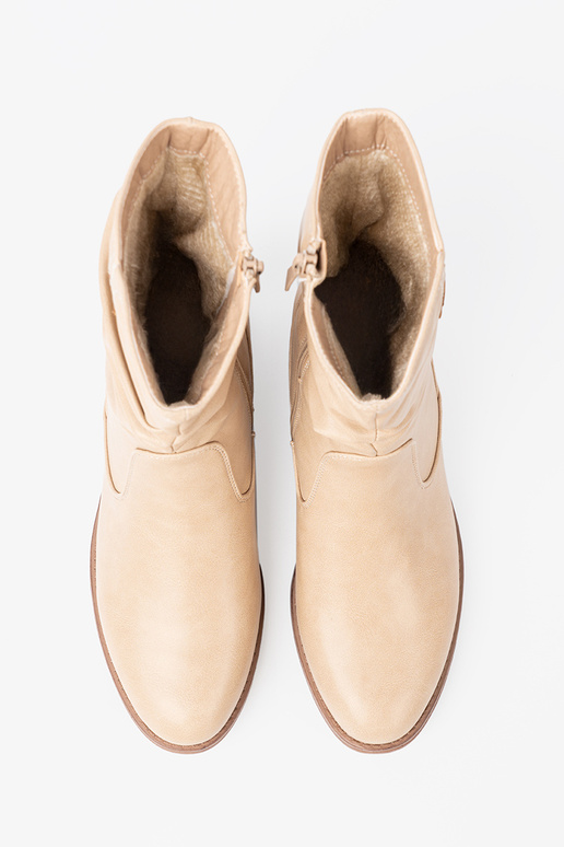 KomfortoIne laarzen beige z marszczeniami