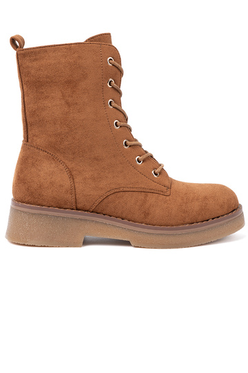 Comfortabel schoenen In kolorze karmeloInym op een platte zool 2