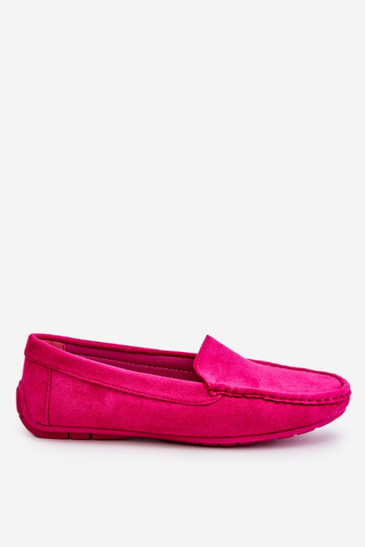 Suède mocassins Dames roze Morreno