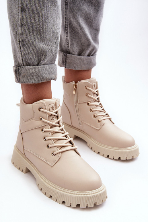 Dames schoenen met ritssluitingen opInarmen beige Gremiva