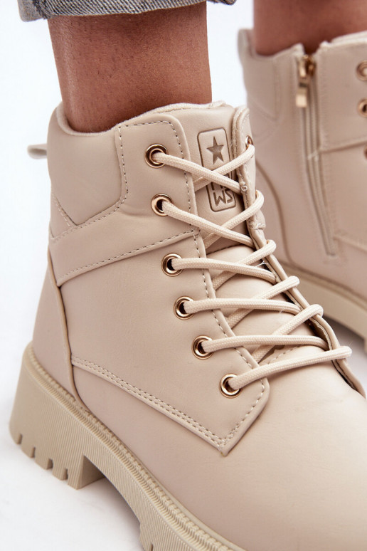 Dames schoenen met ritssluitingen opInarmen beige Gremiva