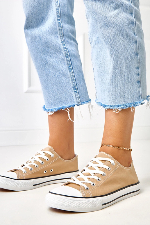 Bruine klassieke dames sneakers Zurhat