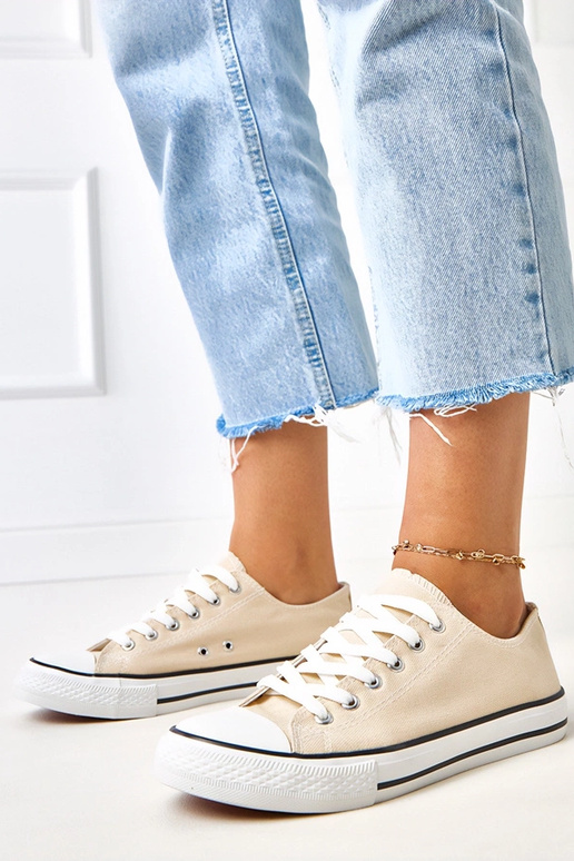 Beige klassieke dames sneakers Zurhat