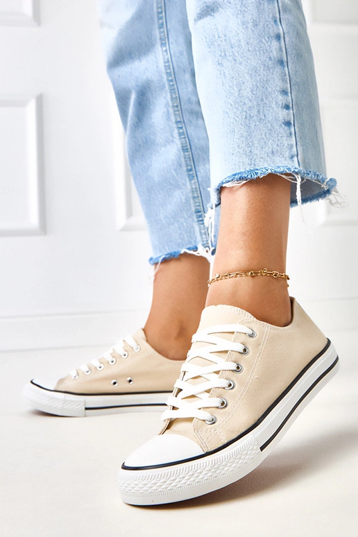 Beige klassieke dames sneakers Zurhat